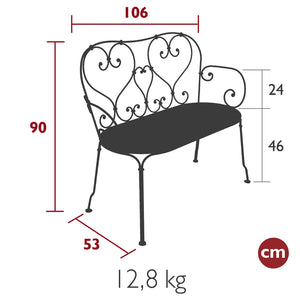 Fermob – Banquette – guide de dimensions