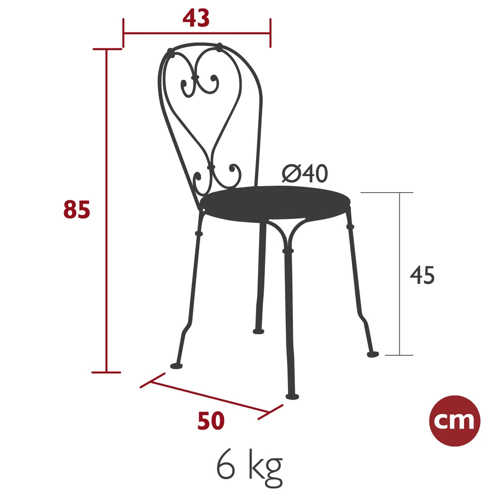 Fermob – Chaise – guide de dimensions