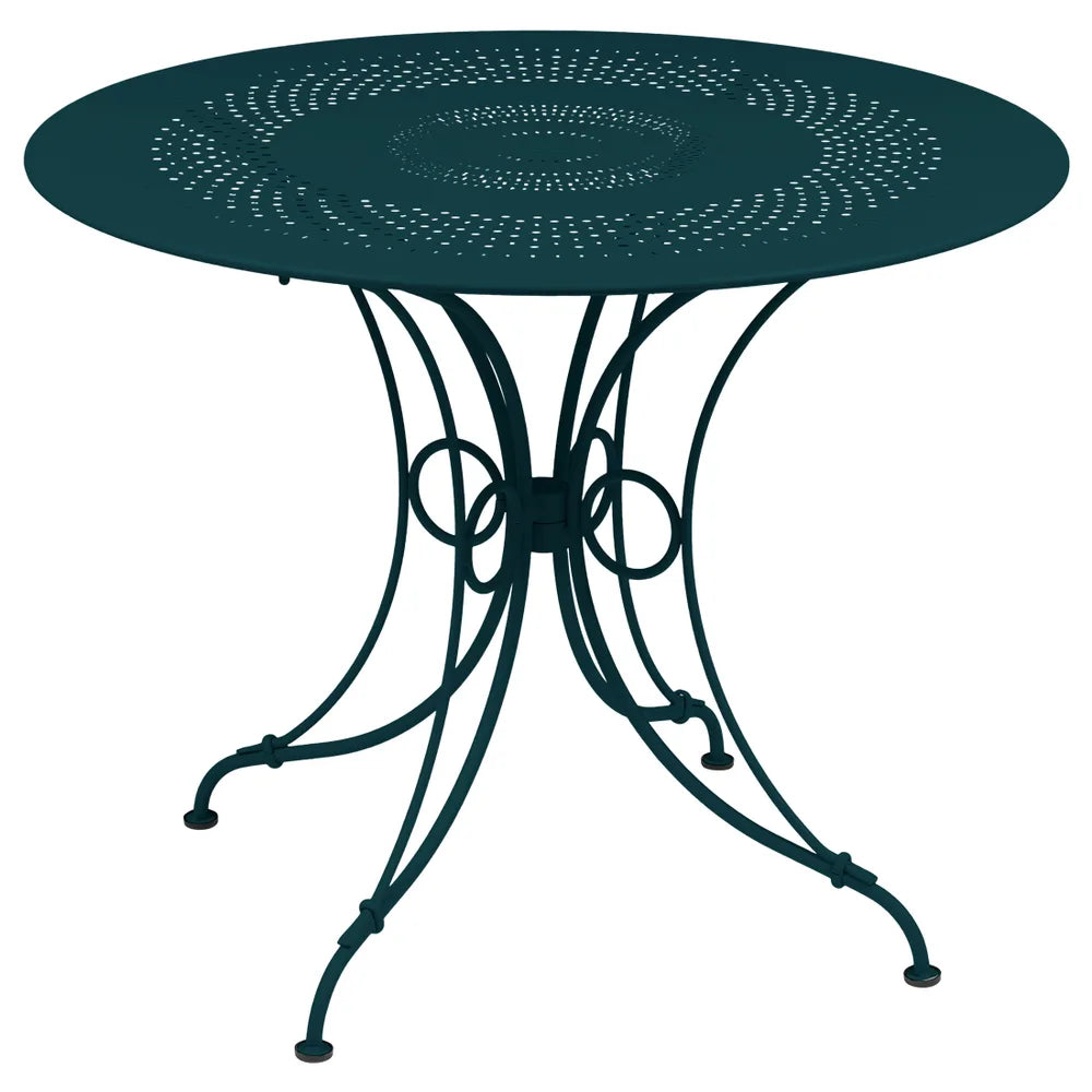 Fermob – 1900 – Table ø 96 cm – Bleu acapulco