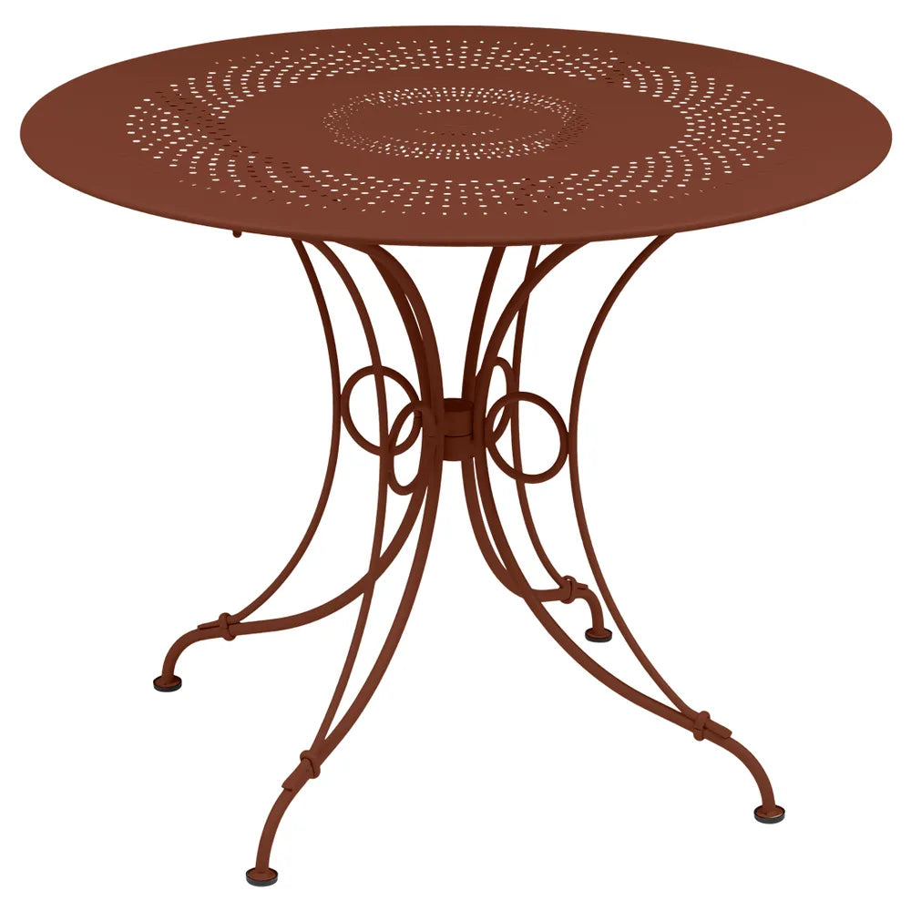 Fermob – 1900 – Table ø 96 cm – Ocre rouge