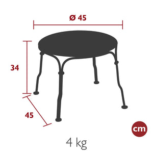 Fermob – Table basse ø 45 cm – guide de dimensions