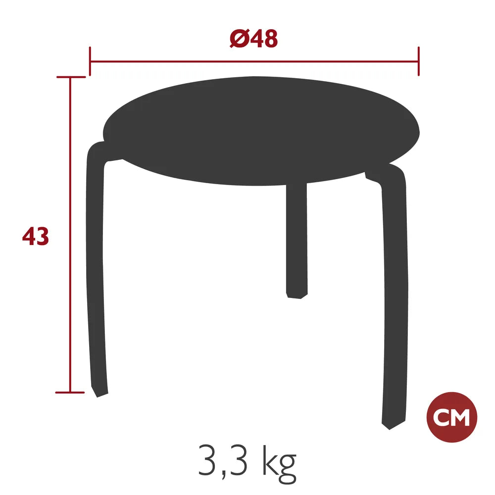 Fermob – Table basse ø 48 cm – guide de dimensions