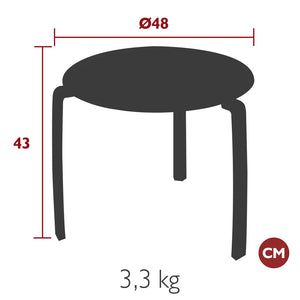 Fermob – Table basse ø 48 cm – guide de dimensions