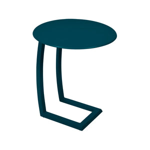 Fermob – Alizé – Table basse déportée ø 48 cm – Bleu acapulco