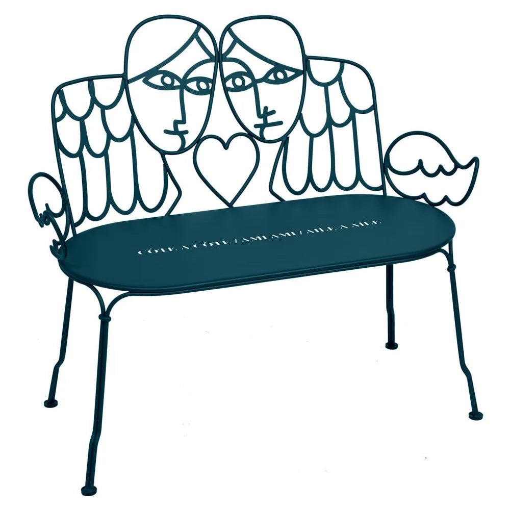 Fermob – Ange – Banquette aile et moi – Bleu acapulco