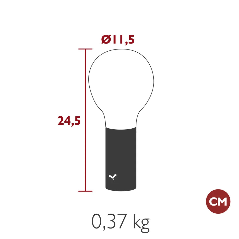 Fermob – Lampe H.24 cm – guide de dimensions