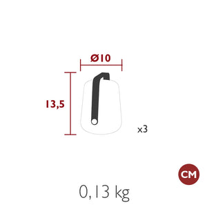 Fermob – Set of 3 lamps H.12 cm – guide de dimensions