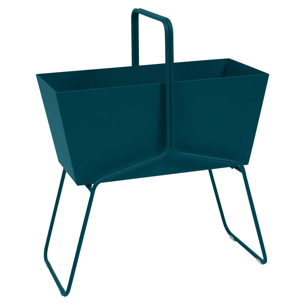 Fermob – Basket – Jardinière haute – Bleu acapulco