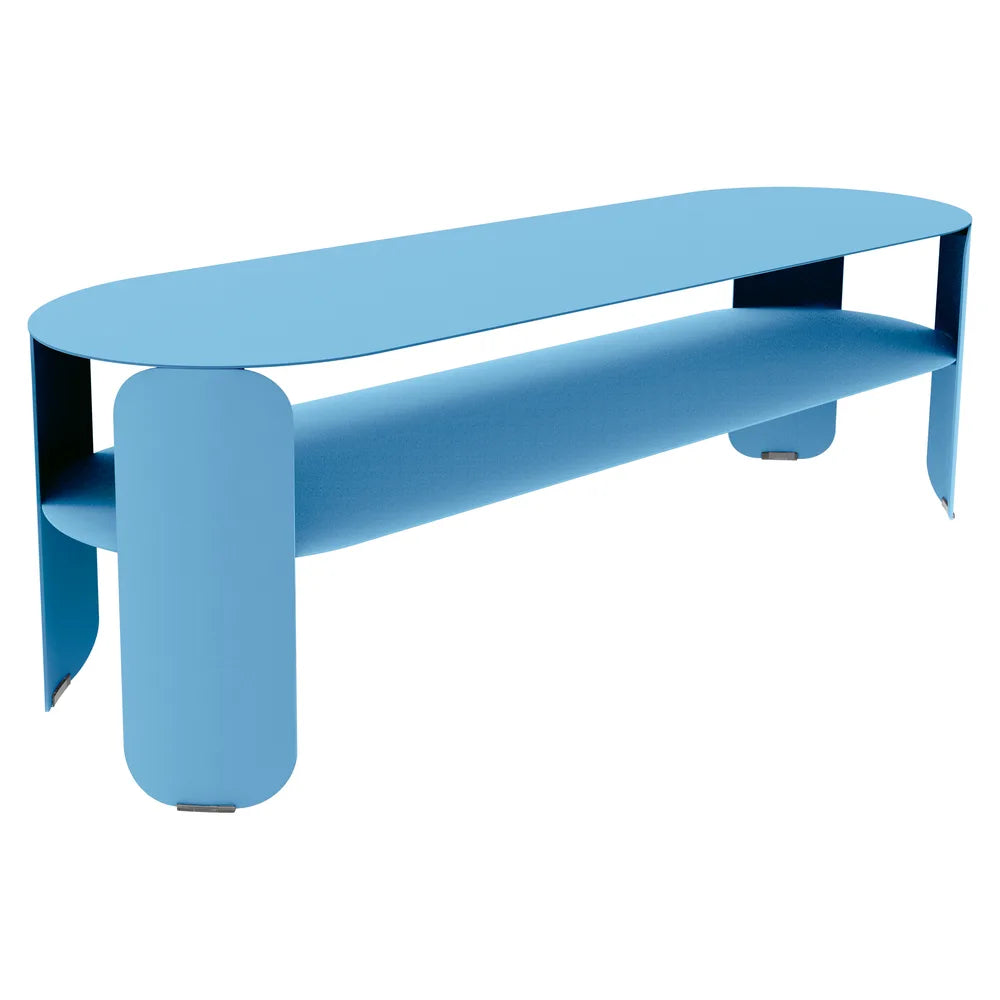 Fermob – Bebop – Console basse 120 x 40 cm - H. 42 cm – Bleu maya