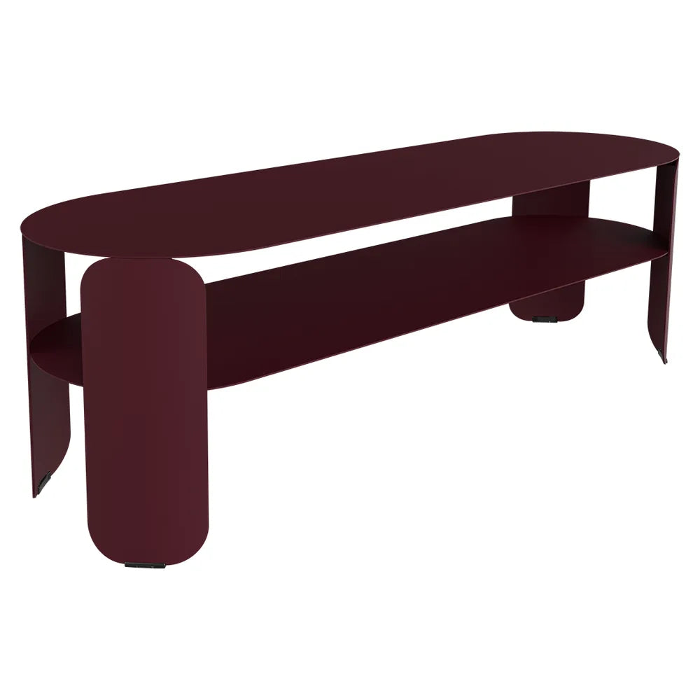 Fermob – Bebop – Console basse 120 x 40 cm - H. 42 cm – Cerise noire