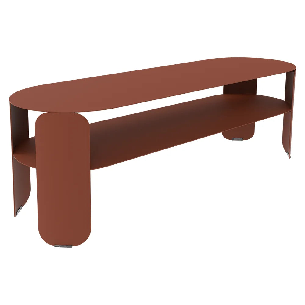 Fermob – Bebop – Console basse 120 x 40 cm - H. 42 cm – Ocre rouge
