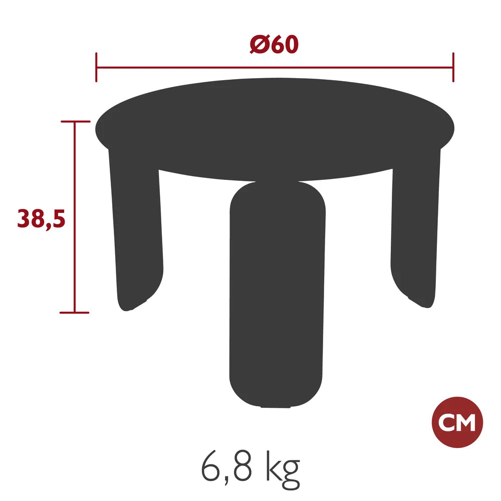 Fermob – Table basse ø 60 cm – guide de dimensions