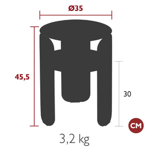 Fermob – Table d'appoint ø 35 cm – guide de dimensions