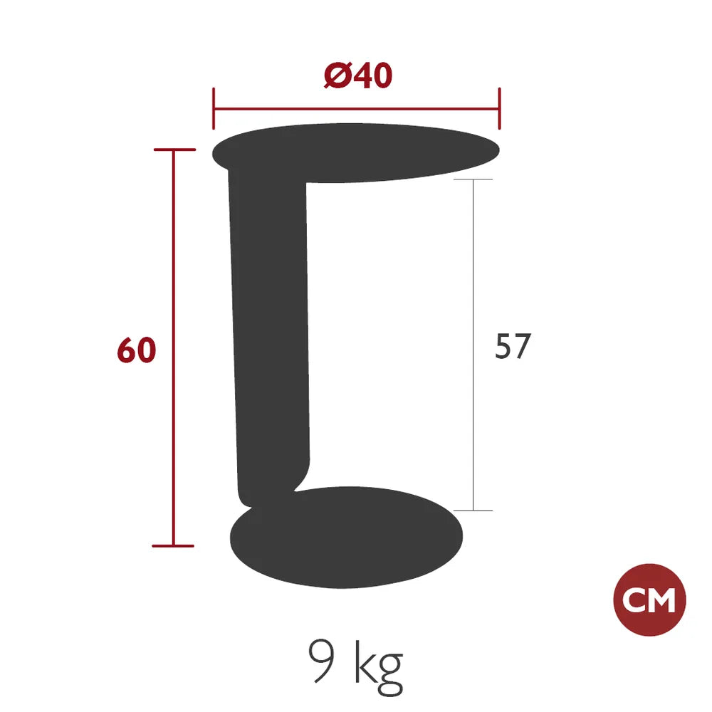 Fermob – Table déportée – guide de dimensions