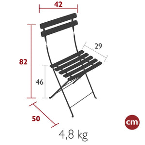 Fermob – Chaise métal – guide de dimensions