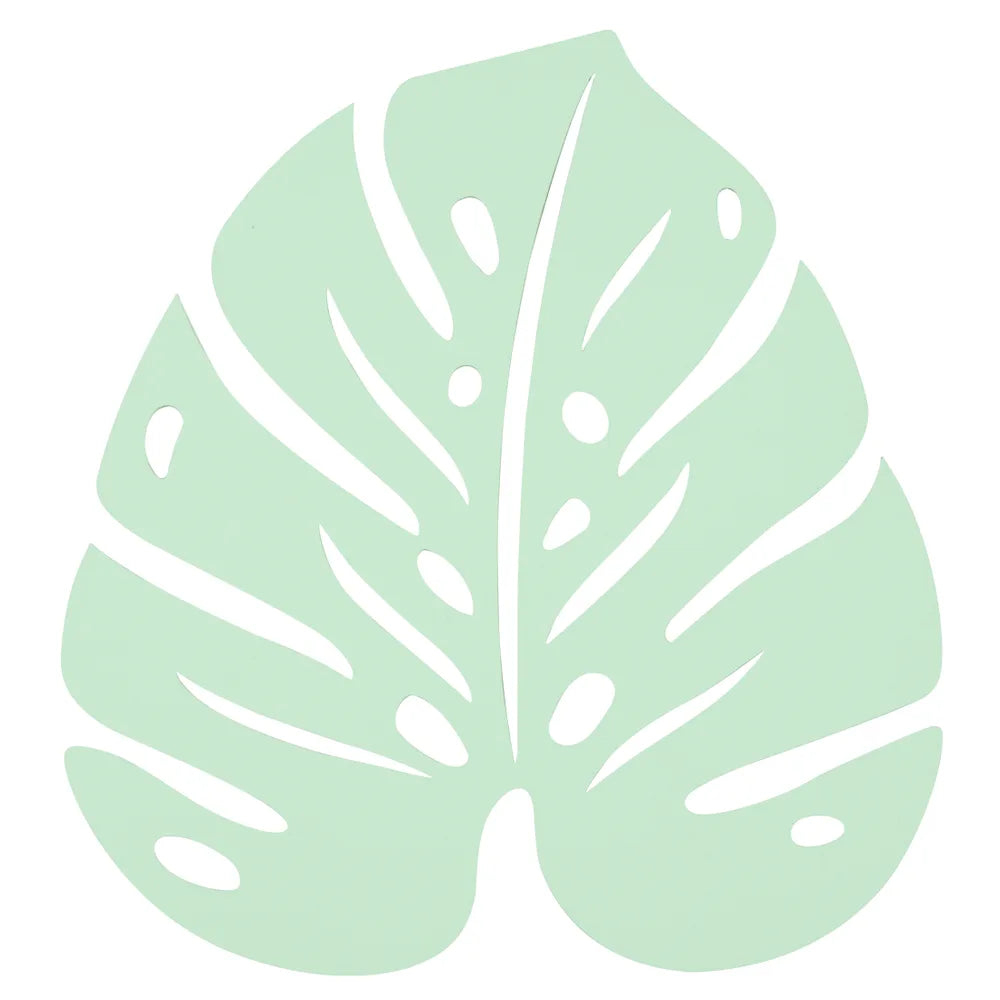 Fermob – Bouquet sauvage – Dessous de plat monstera 24 x 22 cm – Menthe glaciale