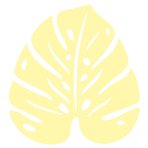 Fermob – Bouquet sauvage – Dessous de plat monstera 24 x 22 cm – Citron givré