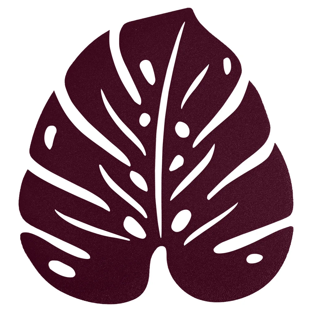 Fermob – Bouquet sauvage – Dessous de plat monstera 24 x 22 cm – Cerise noire