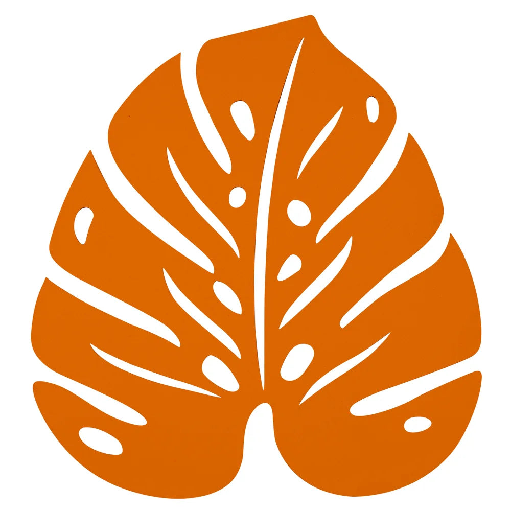 Fermob – Bouquet sauvage – Dessous de plat monstera 24 x 22 cm – Orange confite