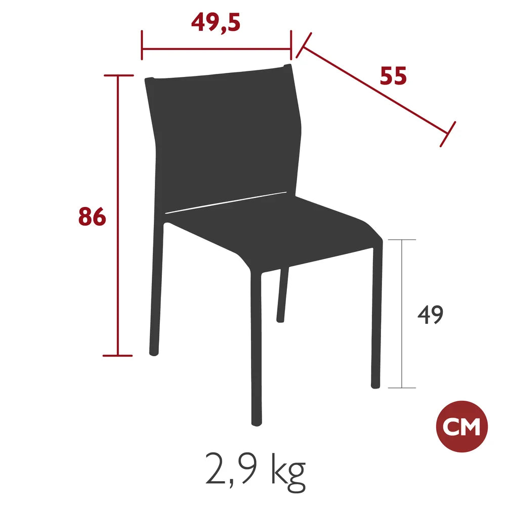 Fermob – Chaise – guide de dimensions