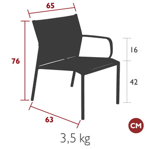 Fermob – Fauteuil bas – guide de dimensions