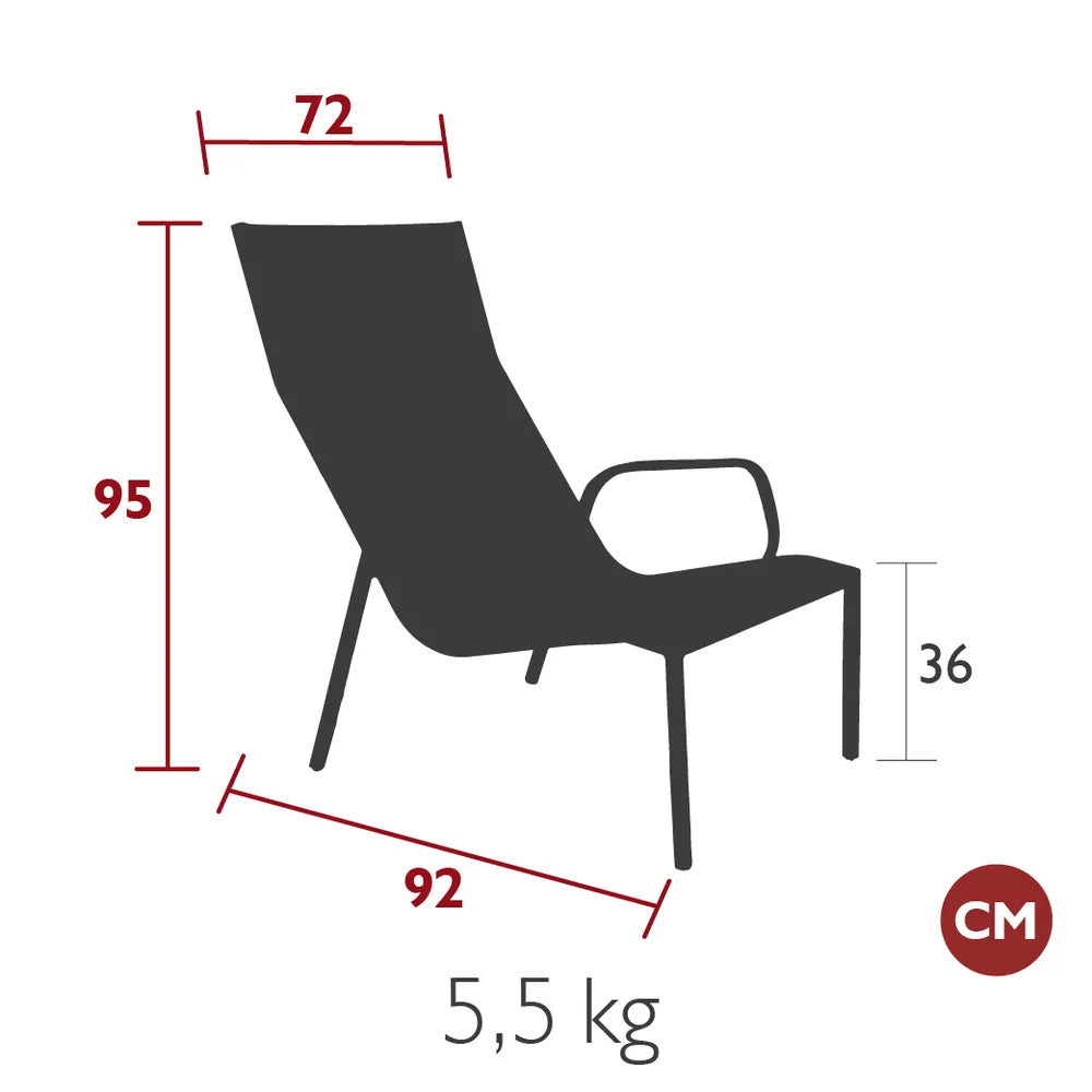 Fermob – Fauteuil lounge – guide de dimensions