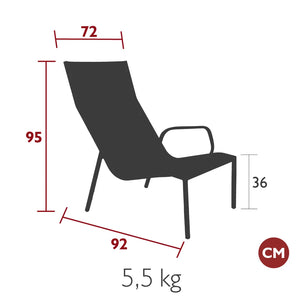 Fermob – Fauteuil lounge – guide de dimensions