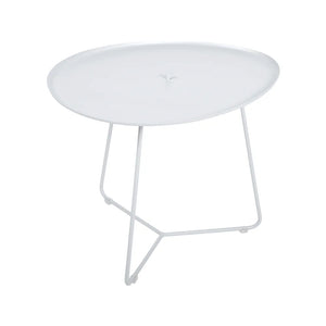 Fermob – Cocotte – Table basse ovale 55 x 44.5 cm, plateau amovible – Blanc coton