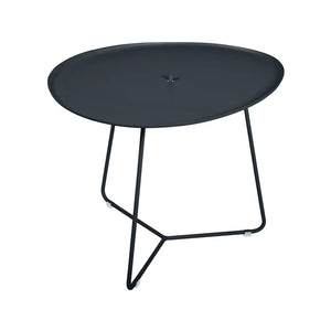 Fermob – Cocotte – Table basse ovale 55 x 44.5 cm, plateau amovible – Carbone