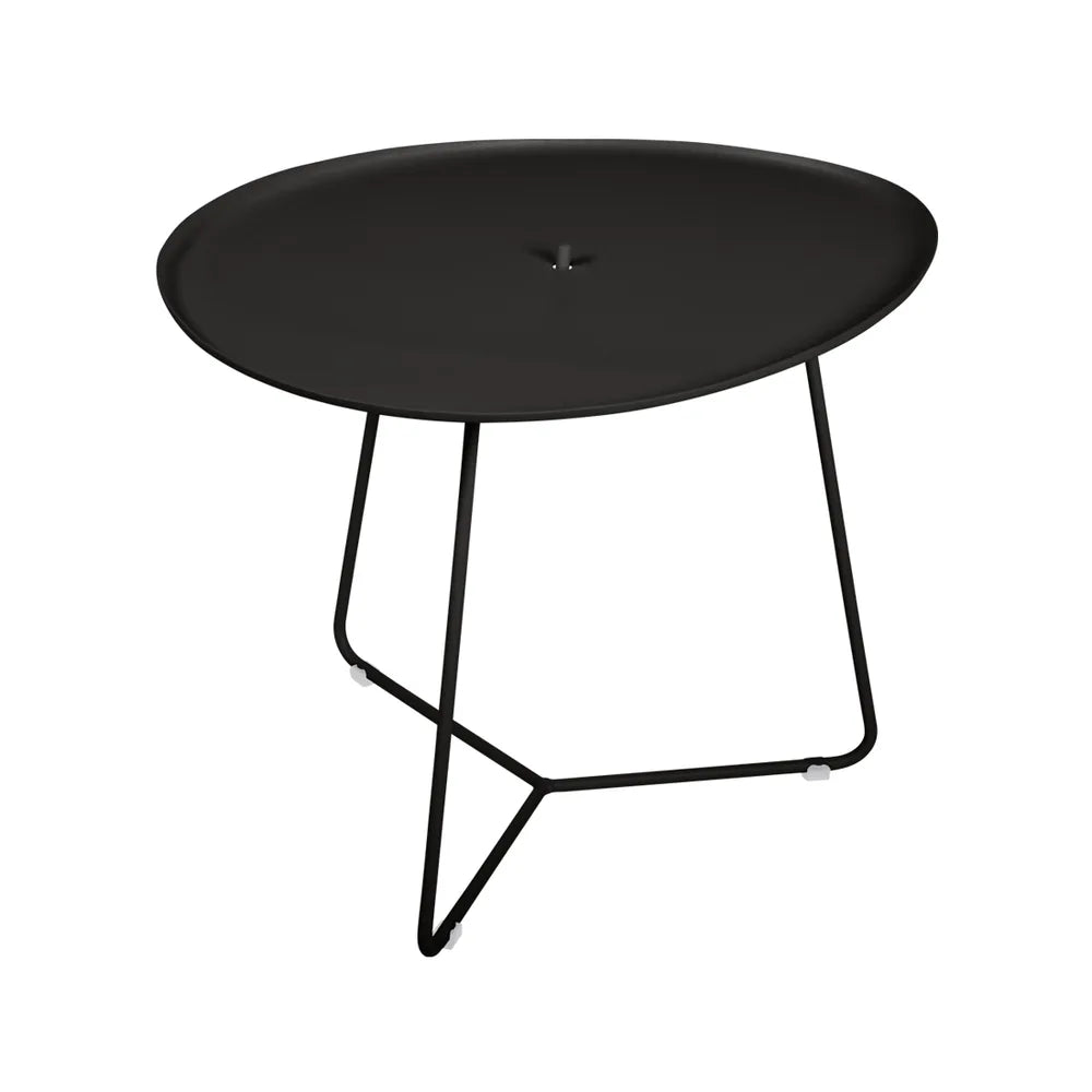 Fermob – Cocotte – Table basse ovale 55 x 44.5 cm, plateau amovible – Réglisse