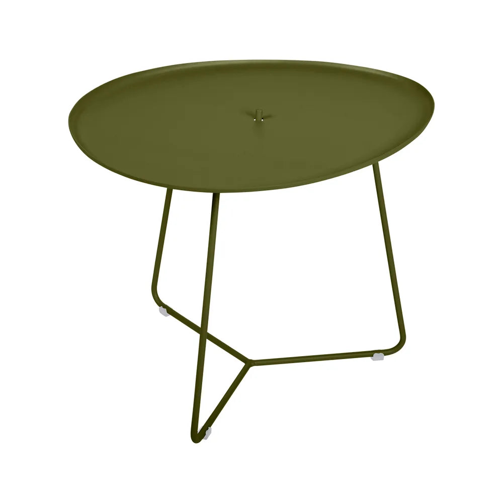 Fermob – Cocotte – Table basse ovale 55 x 44.5 cm, plateau amovible – Pesto