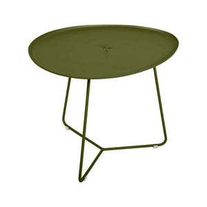 Fermob – Cocotte – Table basse ovale 55 x 44.5 cm, plateau amovible – Pesto