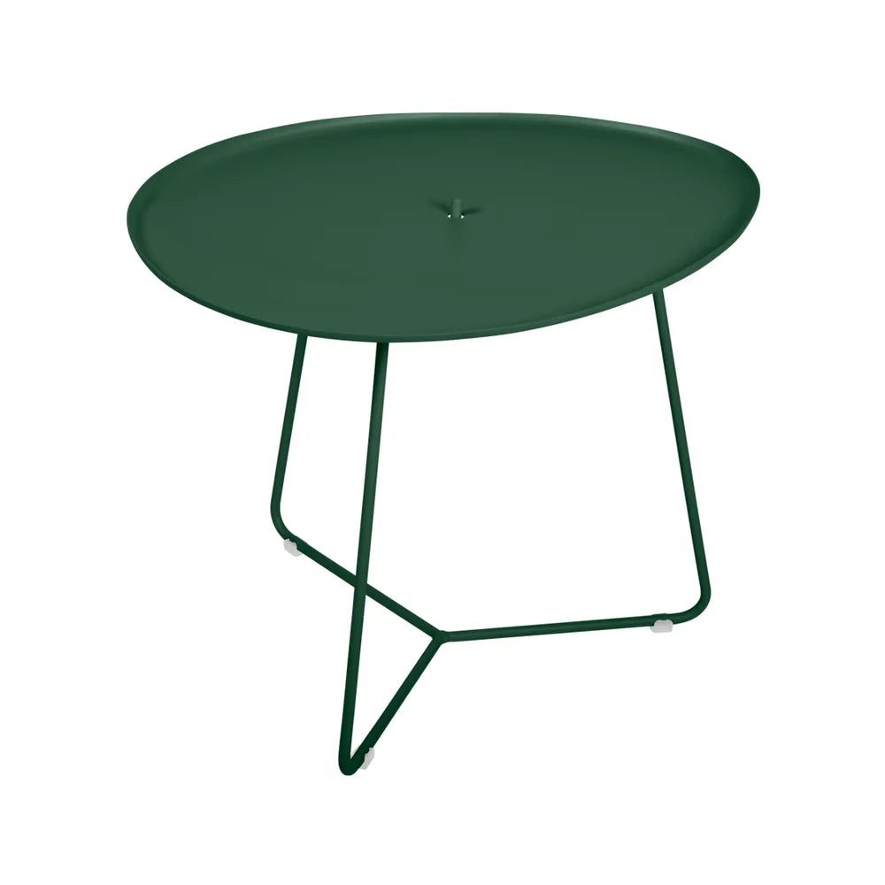 Fermob – Cocotte – Table basse ovale 55 x 44.5 cm, plateau amovible – Vert cèdre