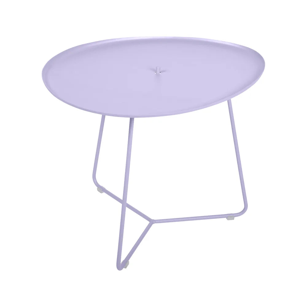 Fermob – Cocotte – Table basse ovale 55 x 44.5 cm, plateau amovible – Guimauve