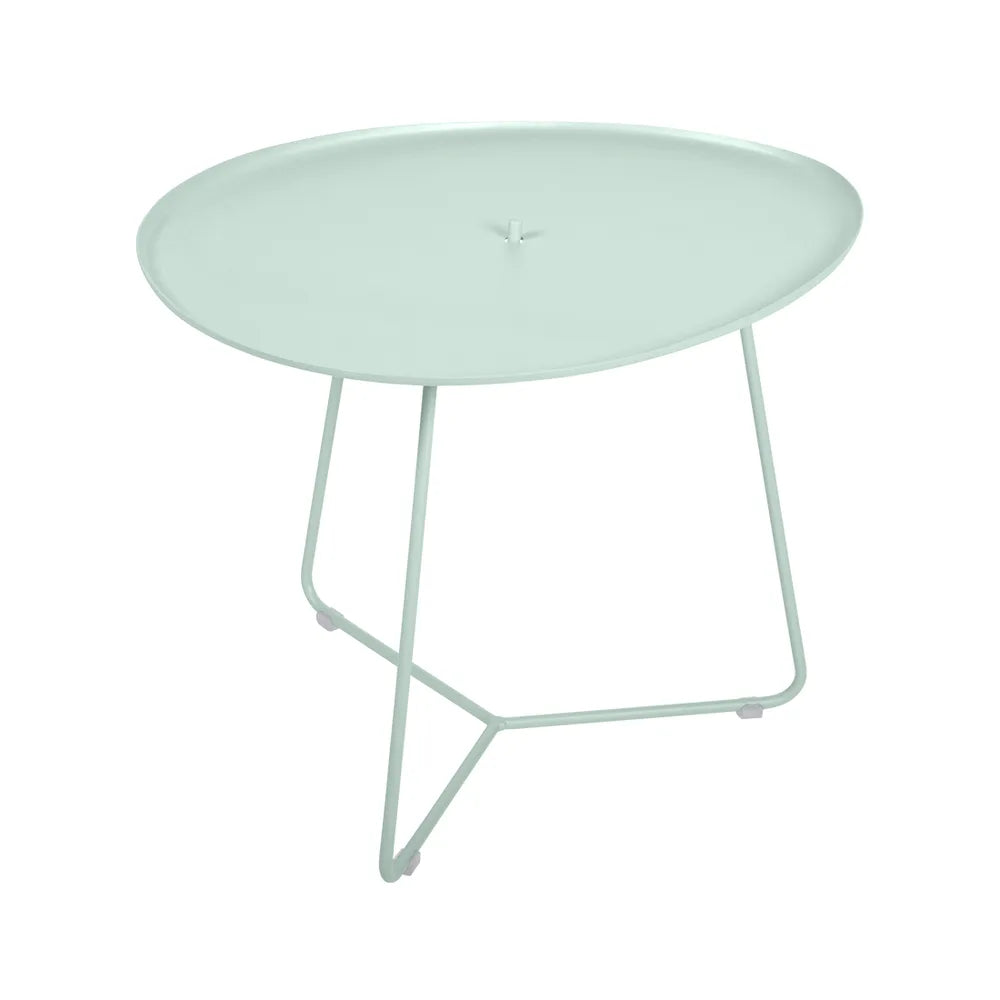 Fermob – Cocotte – Table basse ovale 55 x 44.5 cm, plateau amovible – Menthe glaciale