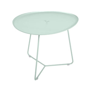 Fermob – Cocotte – Table basse ovale 55 x 44.5 cm, plateau amovible – Menthe glaciale