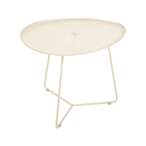 Fermob – Cocotte – Table basse ovale 55 x 44.5 cm, plateau amovible – Beige latte