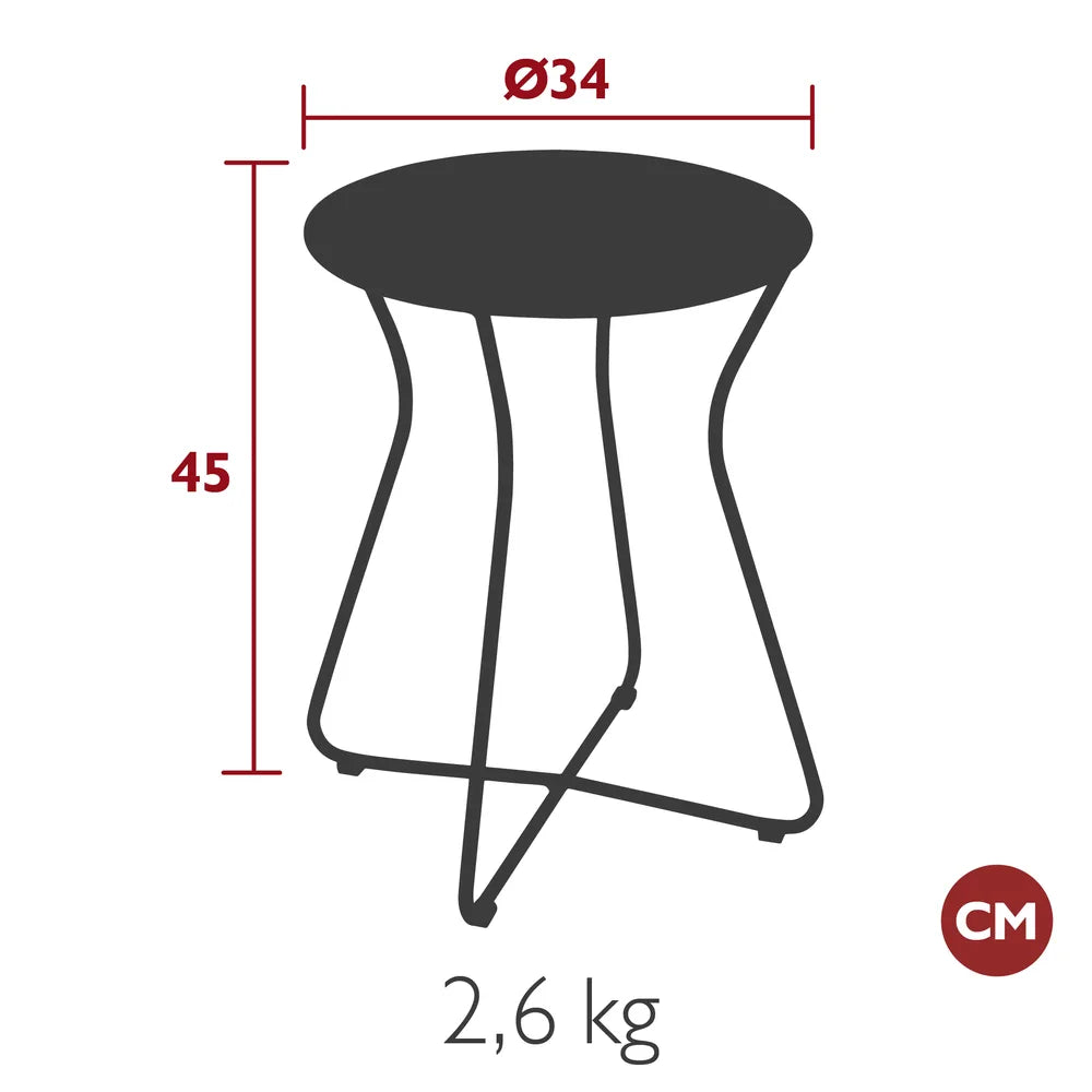 Fermob – Tabouret H.45 cm – guide de dimensions