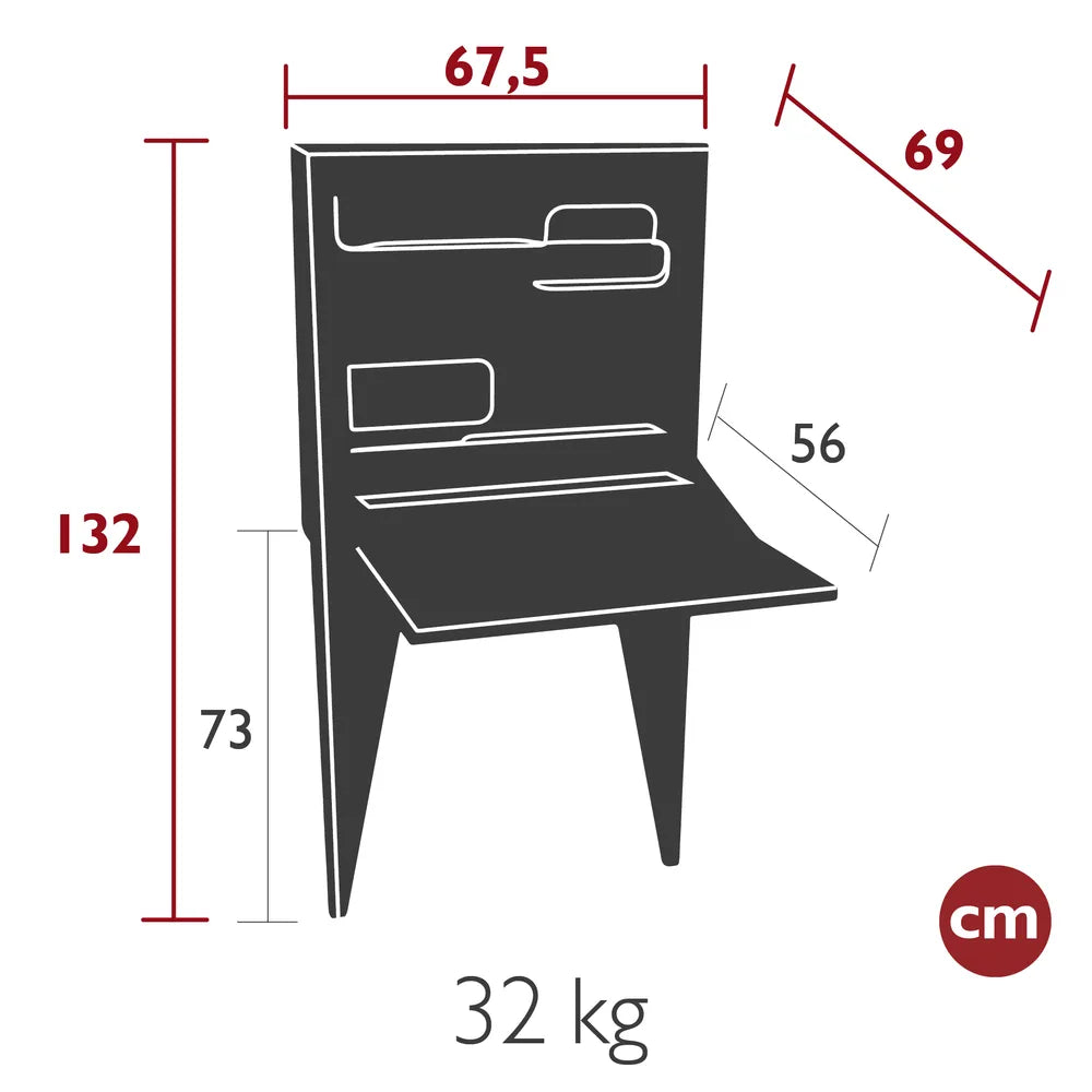 Fermob – Secrétaire – guide de dimensions