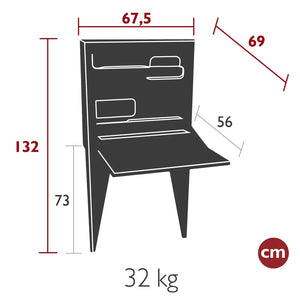 Fermob – Secrétaire – guide de dimensions