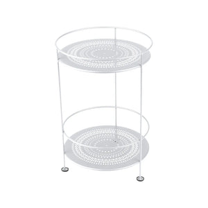 Fermob – Guinguette – Guéridon double plateau perforé – Blanc coton