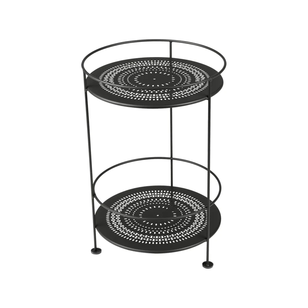Fermob – Guinguette – Guéridon double plateau perforé – Réglisse
