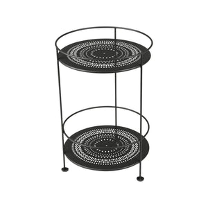 Fermob – Guinguette – Guéridon double plateau perforé – Réglisse