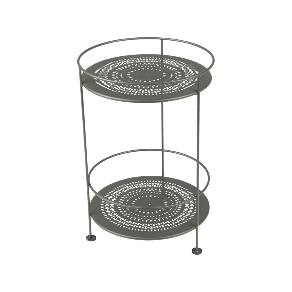 Fermob – Guinguette – Guéridon double plateau perforé – Romarin