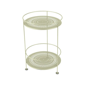 Fermob – Guinguette – Guéridon double plateau perforé – Vert tilleul