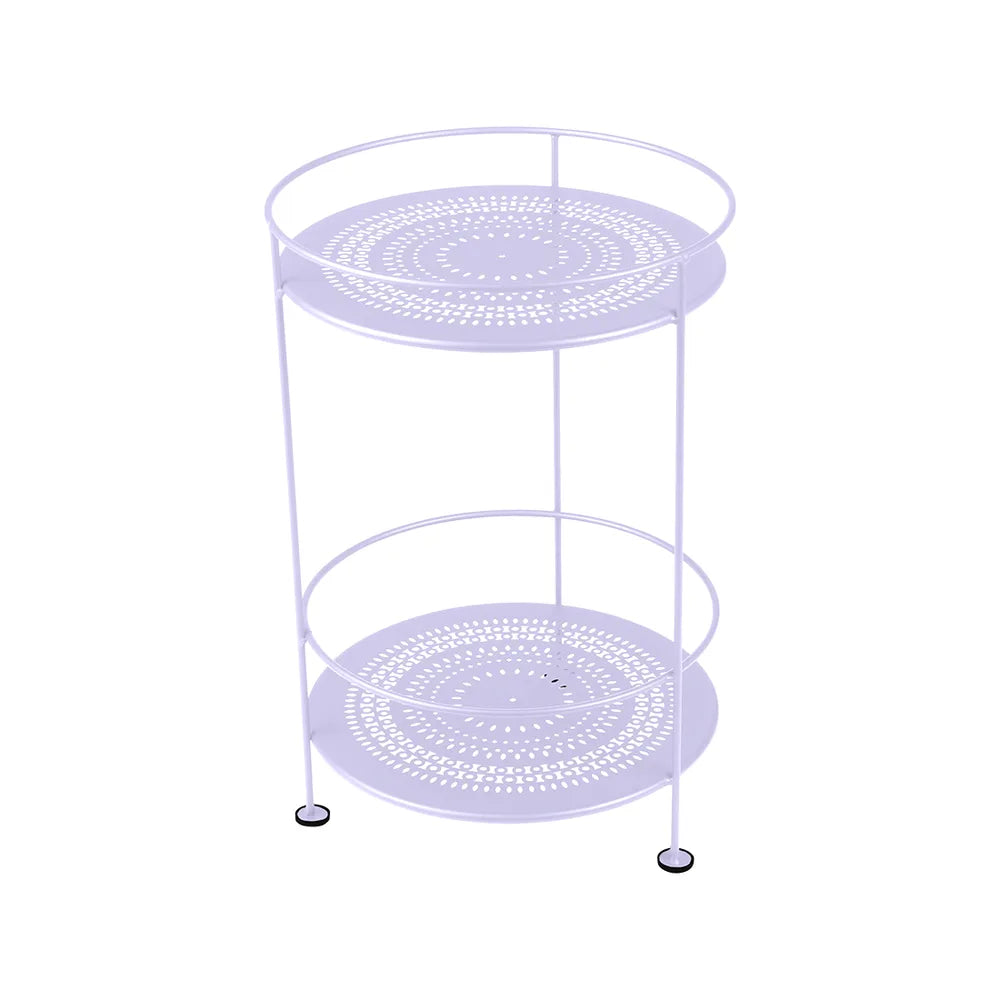 Fermob – Guinguette – Guéridon double plateau perforé – Guimauve