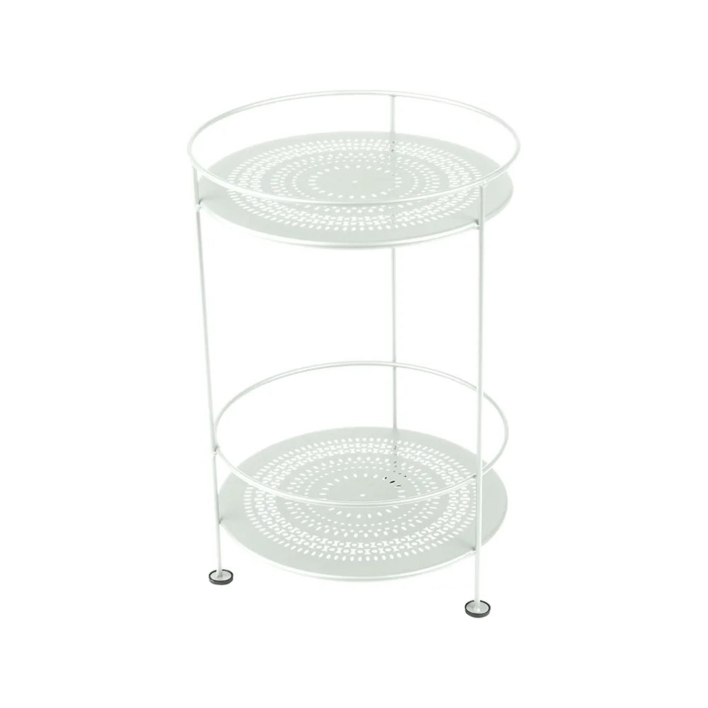 Fermob – Guinguette – Guéridon double plateau perforé – Menthe glaciale
