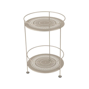 Fermob – Guinguette – Guéridon double plateau perforé – Muscade