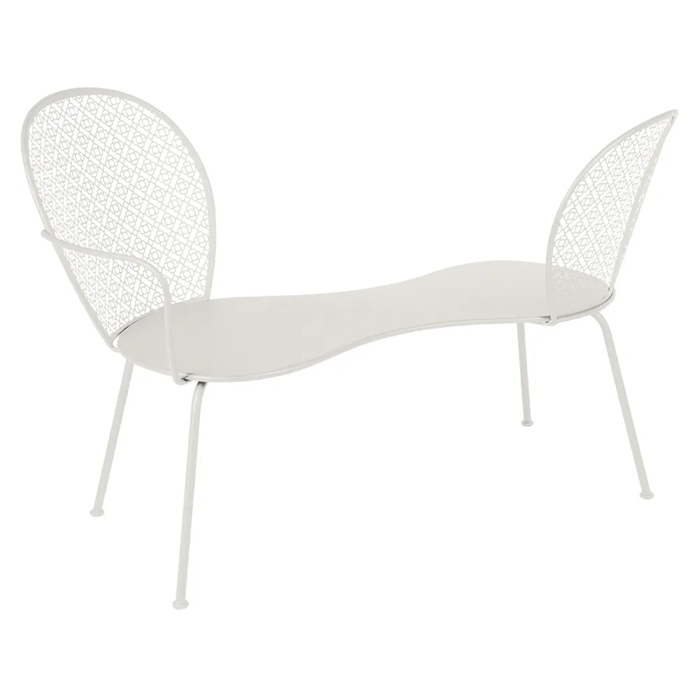 Fermob – Lorette – Banquette conversation – Gris argile