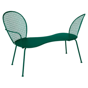 Fermob – Lorette – Banquette conversation – Vert cèdre